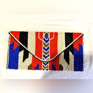 Forever 21 clutch handbag multi print